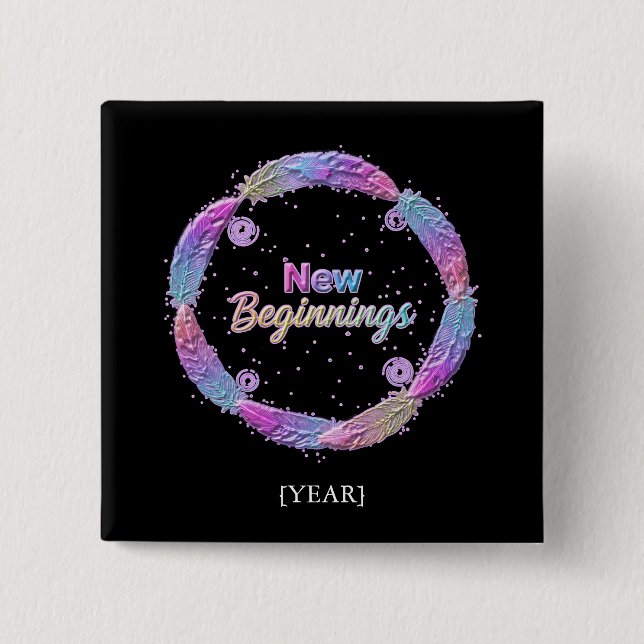 New Beginnings / Nuevos Comienzos 2027 Button (Vorderseite)