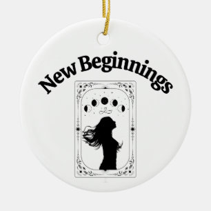 New Beginns Breakup Scheidung Tarot Card Zodiac Keramik Ornament