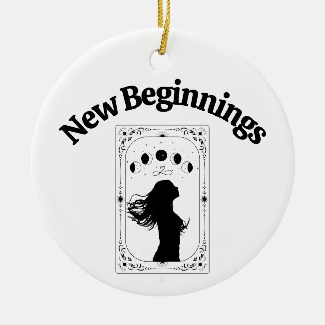 New Beginns Breakup Scheidung Tarot Card Zodiac Keramik Ornament (Vorne)