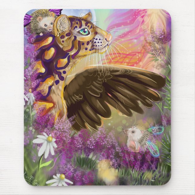 New Beginns Clouded Leopard Fantasy Art Mousepad (Vorne)