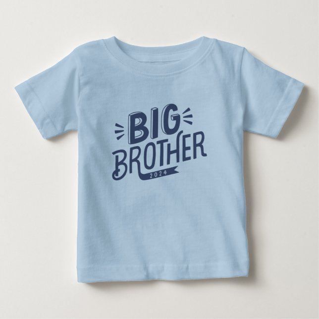 New BIg Brother als Marine mit Handschrift Baby T-shirt (Vorderseite)