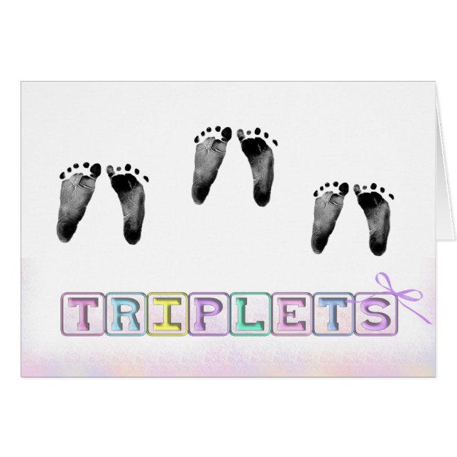 New Birth Triplets Footprints (Vorderseite (Horizontal))