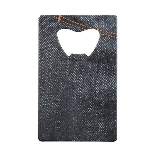 New Blue Jeans Kreditkarten Flaschenöffner (Vorderseite)