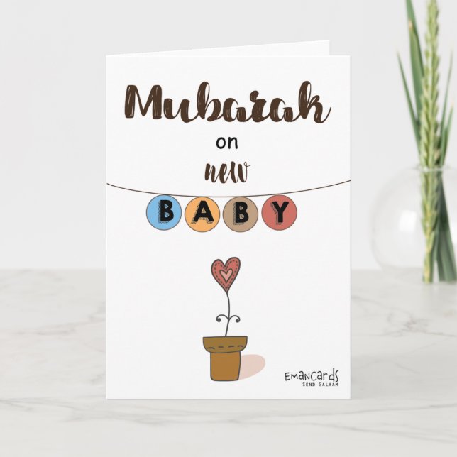 New Born - Cute Baby Plant Karte (Vorderseite)