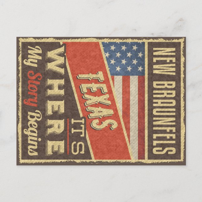 New Braunfels Texas Postkarte (Vorderseite)
