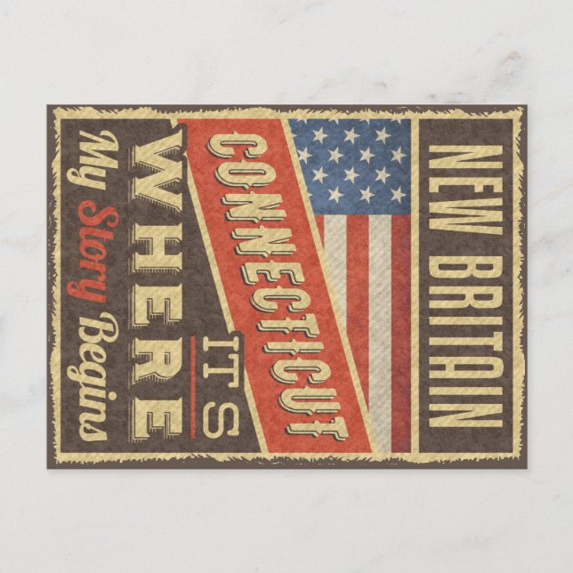 New Britain Connecticut Postkarte (Vorderseite)