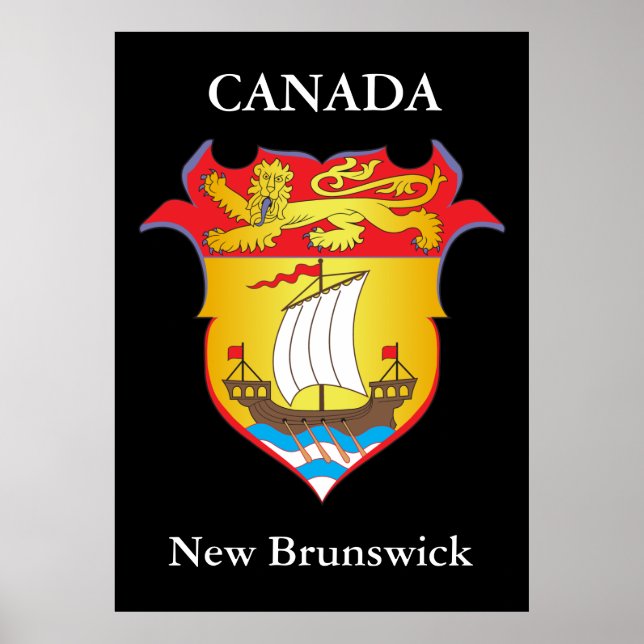 New Brunswick coat of arms Poster (Vorne)