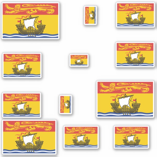 New Brunswick Flags Graphic Aufkleber (Vorderseite)