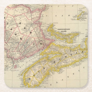 New-Brunswick, Neuschottland Rechteckiger Pappuntersetzer