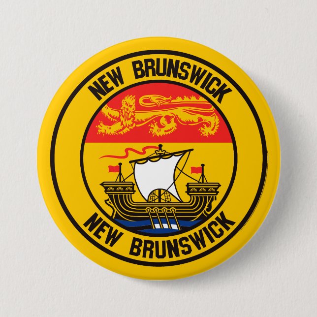 New Brunswick Round Emblem Button (Vorderseite)
