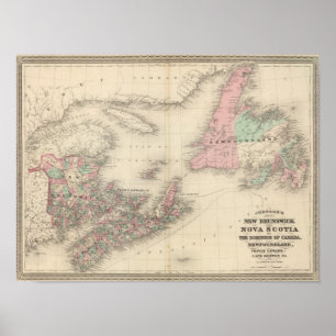 New Brunswick und Nova Scotia Poster