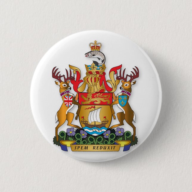 New Brunswick Wappen Button (Vorderseite)