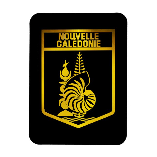 New Caledonia Emblem Magnet (Vertikal)
