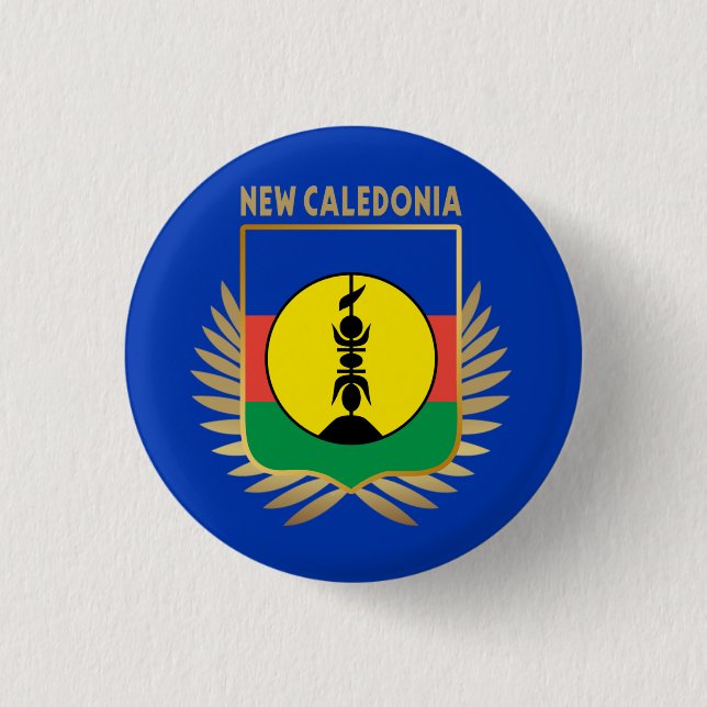 New Caledonia Flag Shield Button (Vorderseite)