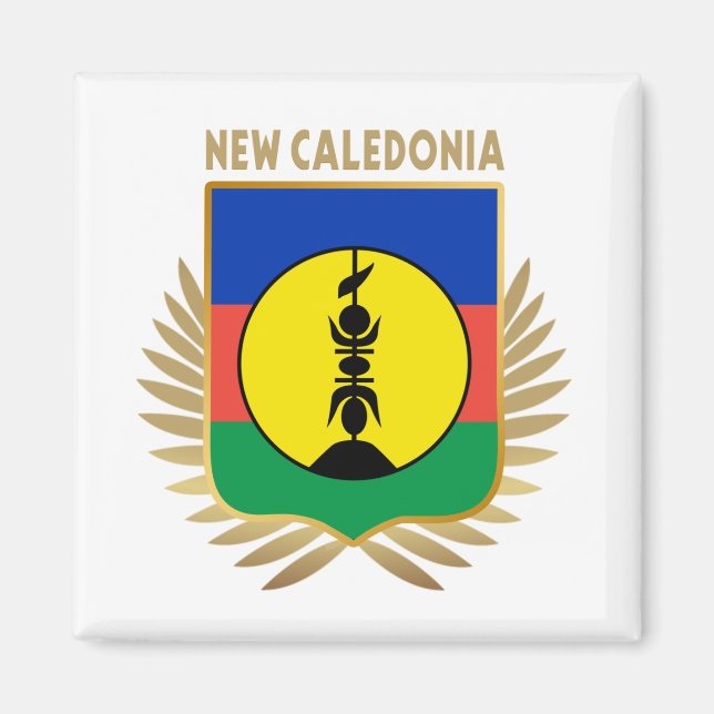 New Caledonia Flag Shield Magnet (Vorne)
