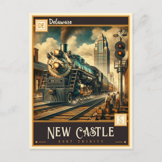 New Castle, Delaware | VINTAG Postkarte (Vorderseite)