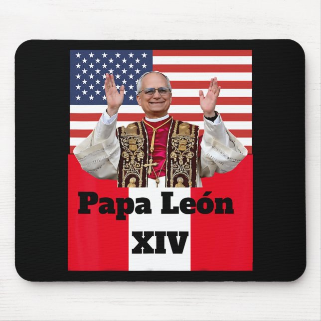 New Catholic Pe Leo Xiv Papa León Peru U.s.a. Conn Mousepad (Vorne)