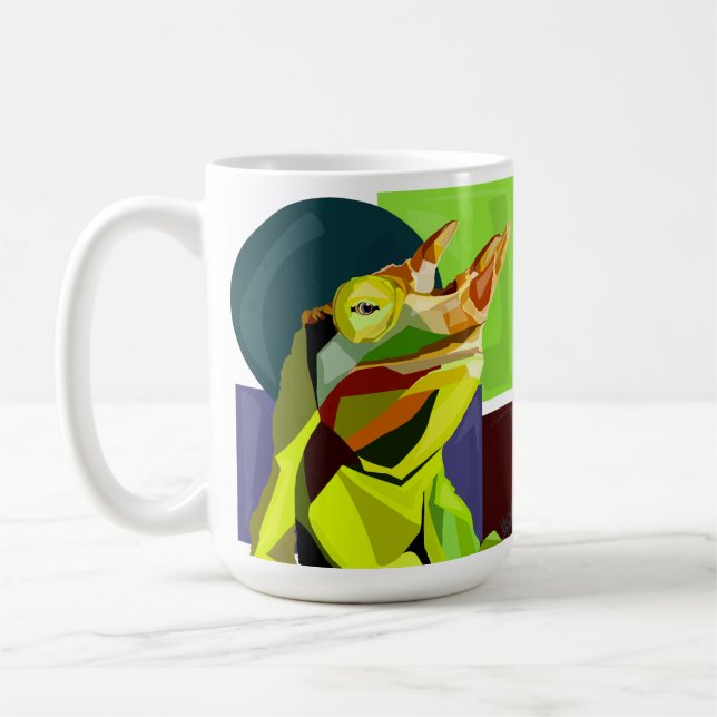 New Cham On The Block—Jackson’s Chameleon  Kaffeetasse (Links)