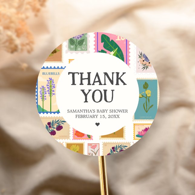 New Chapter Baby Shower  Runder Aufkleber (A New Chapter Begins Baby Shower Sticker)