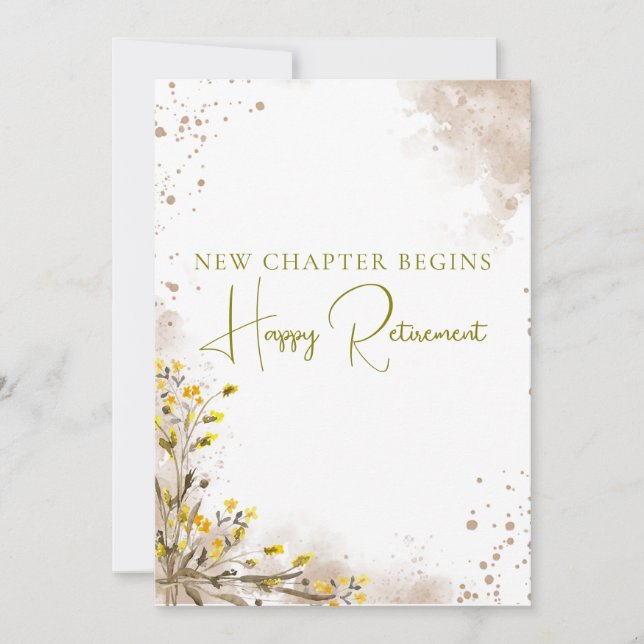 New Chapter Begins Elegant Retirement Gift Karte (Vorderseite)