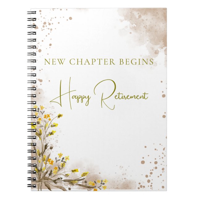 New Chapter Begins Elegant Retirement Gift Notizblock (Vorderseite)