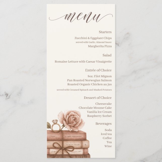 New Chapter Bridal Shower Menu (Devant)