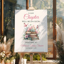 New Chapter Girl Storybook Baby Shower Welcome