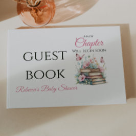 New Chapter Girl Storybook Guest Book Baby Shower Gästebuch