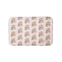 New Chapter Pink Bow Stripes Badematte