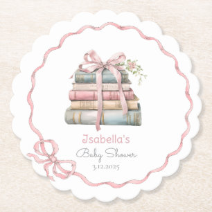 New Chapter rosa Schleife Mädchen Baby-Party Untersetzer