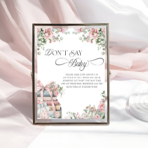 New Chapter Storybook Floral Don't Say Baby Spiel Poster