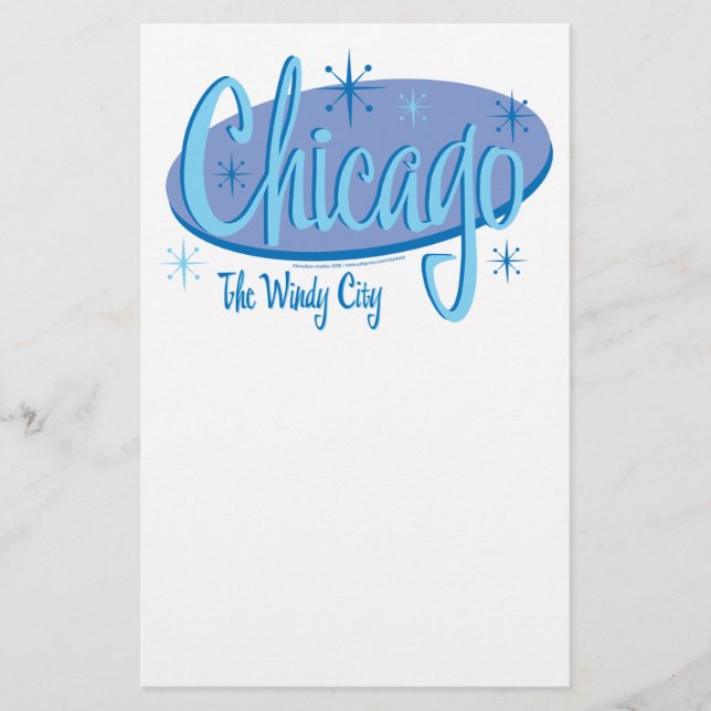 NEW-Chicago-Retro Briefpapier (Vorderseite)