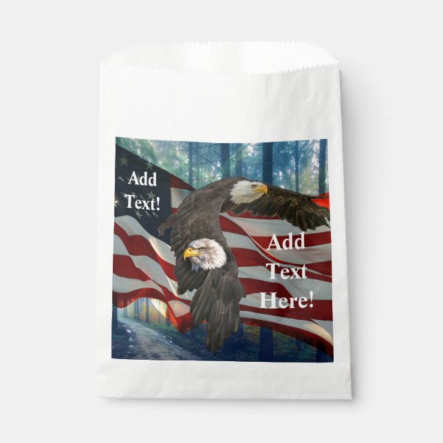 New Citizenship American Flag Bald Eagle Geschenktütchen (Vorderseite)