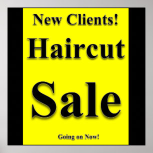 New Clients Haircut Sale Poster Matte