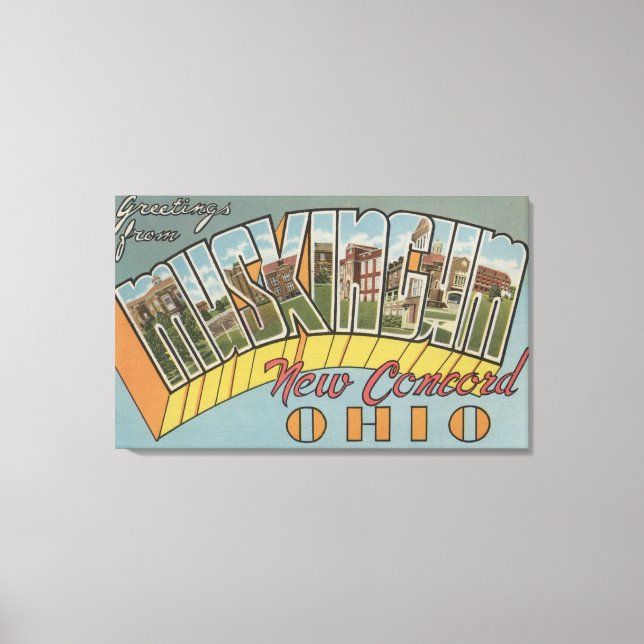 New Concord, Ohio - Muskingum Landkreis Leinwanddruck (Vorderseite)