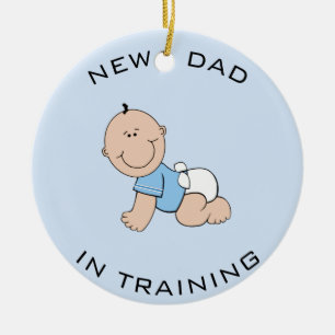 New Dad Boy Keramikornament