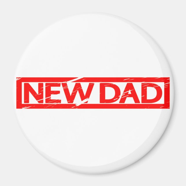New Dad Briefmarke Magnet (Vorne)