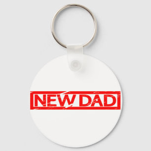 New Dad Briefmarke Schlüsselanhänger