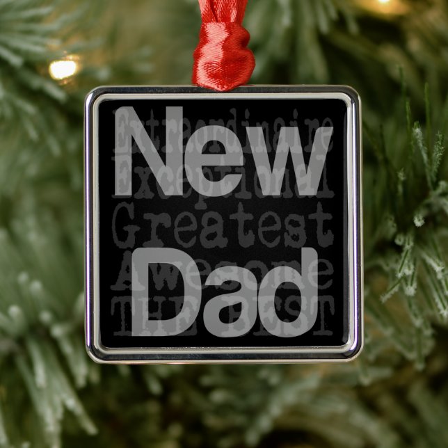 New Dad Extraordinaire Metal Ornament (Baum)