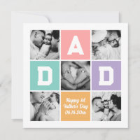 New Dad First Vatertag Familie Foto Grid