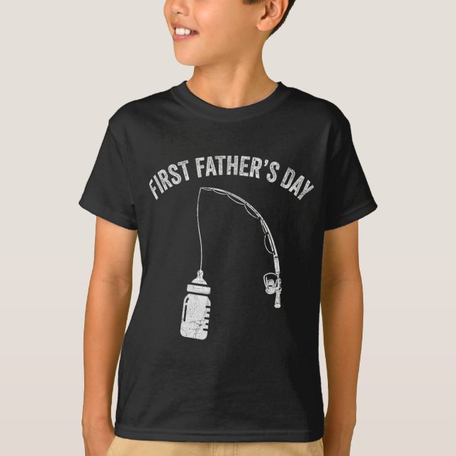 New Dad Fisherman, First Fathers Day Fishing Dad  T-Shirt (Vorderseite)