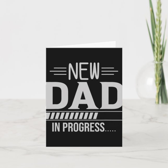 New Dad In Progress Expectant Fathers  Karte (Vorderseite)