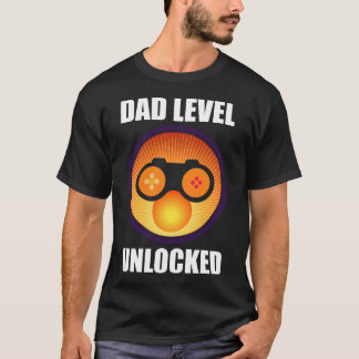 New Dad Shirt, Vater Level Uncked Funny Gaming T-Shirt