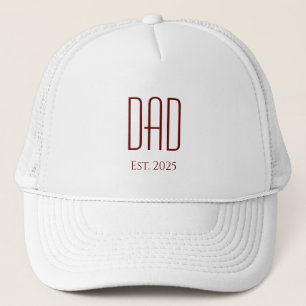 New Dad Simple Vatertag Rote Typografie Truckerkappe