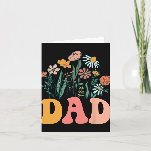 New Dad Wildflower First Birthday &amp; Baby Showe Karte (Vorderseite)