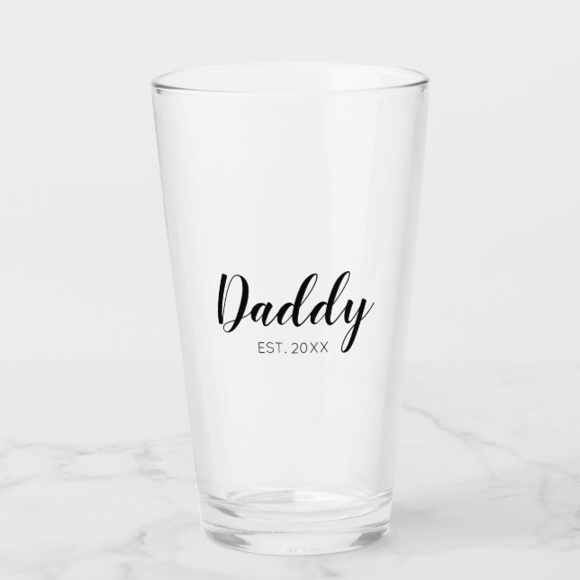 New Daddy Establishment typography Glas (Vorderseite)