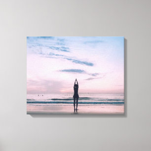 "NEW-DAY CALM" YOGA-POSE Atmen Sie einfach ein Leinwanddruck