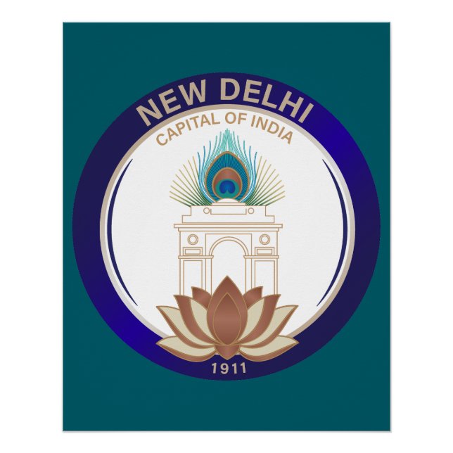 New Delhi India Poster (Vorderseite)