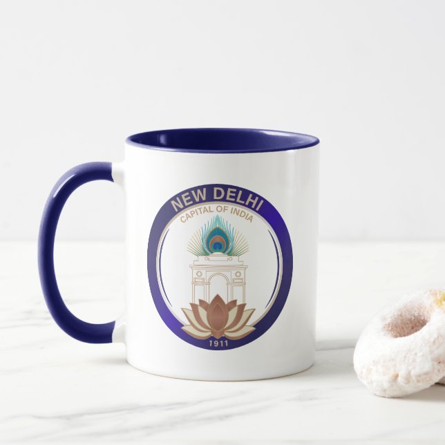 New Delhi India Tasse (Mit Donut)