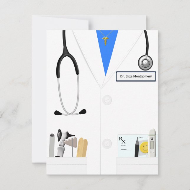 New Doctor Medical Abschluss Celebration Einladung (Vorderseite)